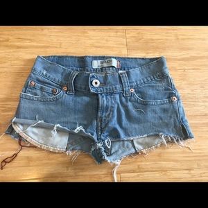 Levi’s Slouch Low Rise Cut Off Denim Shorts